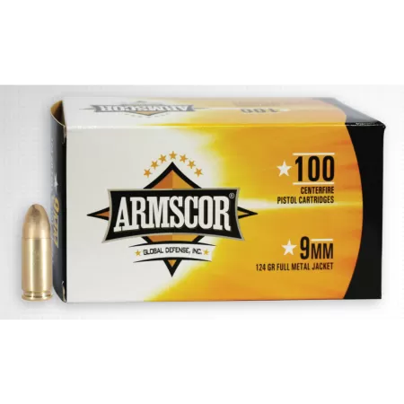Armscor 50445 Precision Value Pack 9Mm Luger 124 GR Full Metal Jacket (Fmj) 100 Per Box/12 CS