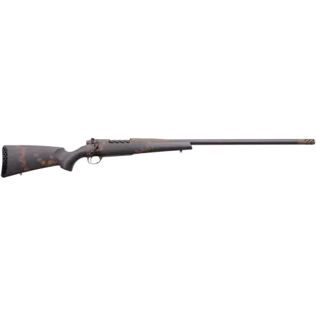 Weatherby Mark V Backcountry 2.0 Carbon 300 Weatherby Mag, 26" Barrel, Carbon Fiber #4 Contour, Cerakote, Patriot Brown, Carbon Fiber Stock, Dark Green Brown Accents, Muzzle Brake (adds 2"), 3rd