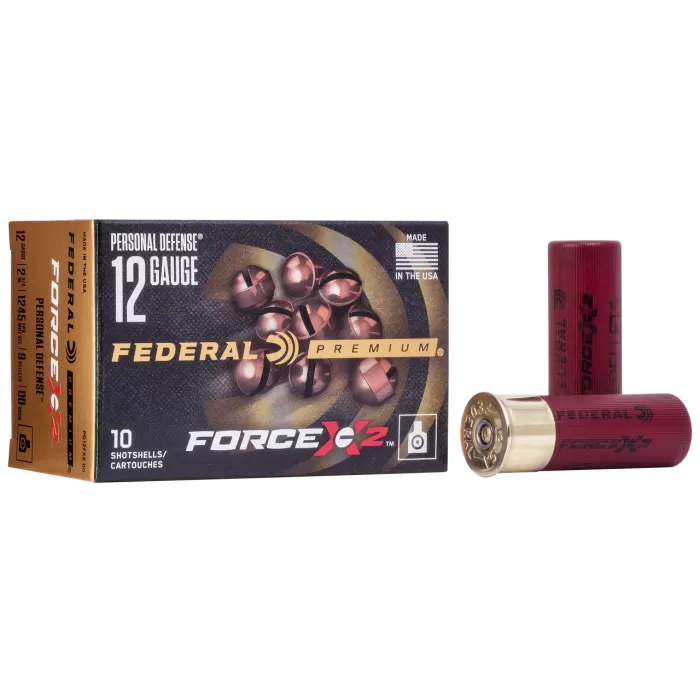 Federal Premium Force X2 12 GA 9 Pellets 00 Buck Shot 10-Rounds 1.75" Federal Premium Force X2 12 GA 9 Pellets 00 Buck Shot 10-Rounds 1.75"