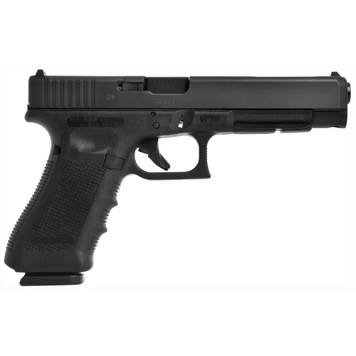 Glock G34 Gen4 9mm, Black nDLC Steel, Front Serrations & MOS Cuts, 17rd Glock G34 Gen4 9mm, Black nDLC Steel, Front Serrations & MOS Cuts, 17rd