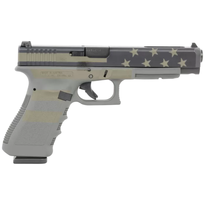 Glock 35 Gen3 Competition 40 S&W, 5.31" Barrel, Operator Flag, Adjustable Sights, 15rd Glock 35 Gen3 Competition 40 S&W, 5.31" Barrel, Operator Flag, Adjustable Sights, 15rd