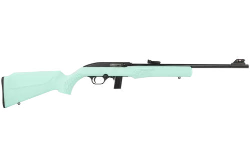 Rossi RS22 .22 LR, 18" Barrel, Black, Monte Carlo Teal Synthetic Stock, 10rd