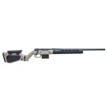 Howa M1500 Hera 6.5 Creedmoor, 24" Threaded Barrel, Tan/Black Hera H7 Chassis Stock, 5rd