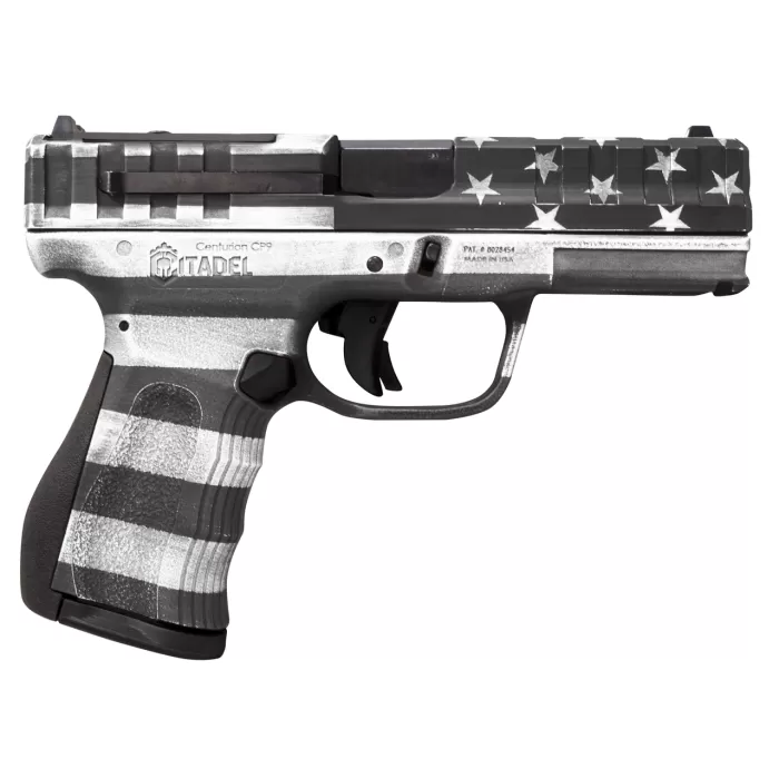 Citadel Centurion 9mm, American Flag Gray Polymer, Optic Ready, 14rd Citadel Centurion 9mm, American Flag Gray Polymer, Optic Ready, 14rd