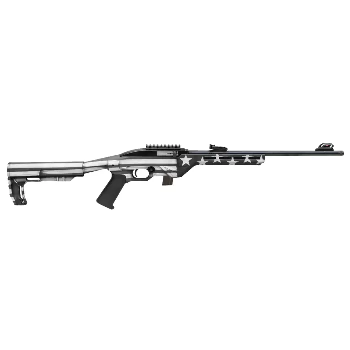 Citadel Trakr Semi-Auto 22 LR, 18" Threaded Barrel, Blued, Gray Flag Stock, Black Grip, 10rd Citadel Trakr Semi-Auto 22 LR, 18" Threaded Barrel, Blued, Gray Flag Stock, Black Grip, 10rd