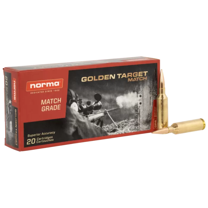 Norma Precision Golden Target 6.5 PRC 143gr, Hollow Point Boat-Tail, 20rd Box