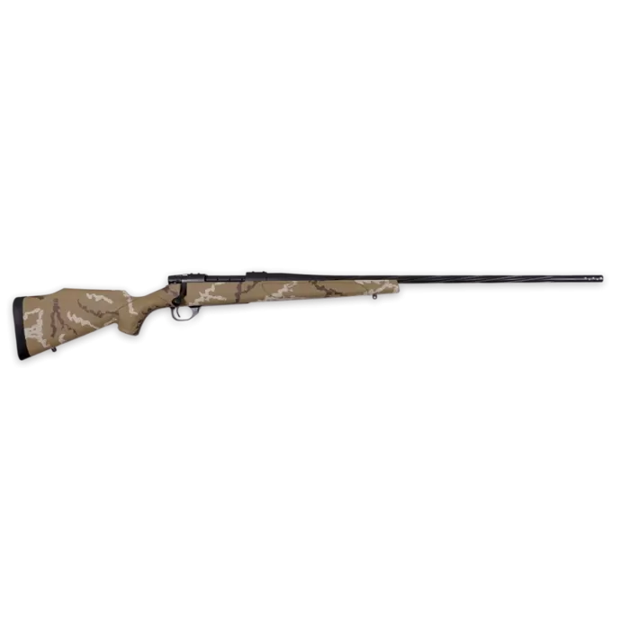 Weatherby Vanguard 308 Winchester, 24" Barrel, 5rd, Brown/White Hand Sponge Paint