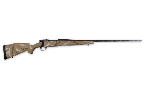 Weatherby Vanguard, 6.5 PRC 24" 3+1 Tan w/Brown & White Sponge Graphite Black Cerakote