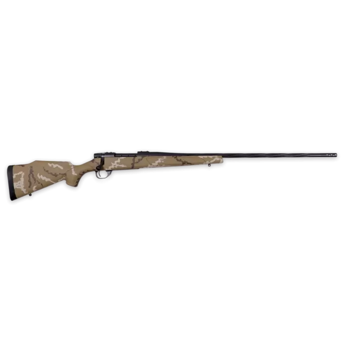Weatherby Vanguard, 6.5 PRC 24" 3+1 Tan w/Brown & White Sponge Graphite Black Cerakote