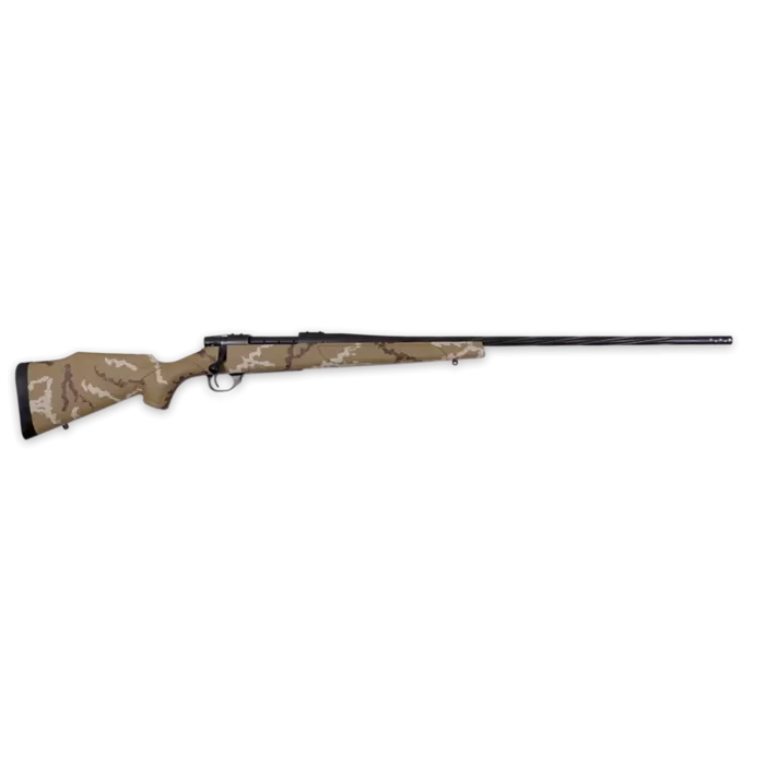 Weatherby Vanguard, 6.5-300 Wthby Magnum 26" 3+1 Tan w/Brown & White Sponge Graphite Black Cerakote