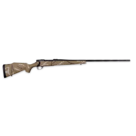 Weatherby Vanguard, 7mm-08 Remington 24" 5+1 Tan w/Brown & White Sponge Graphite Black Cerakote
