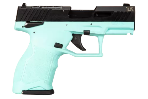 Taurus TX 22 Compact 22LR 3.5" 13rd Pistol, Cyan/Black - 1-TX22131C