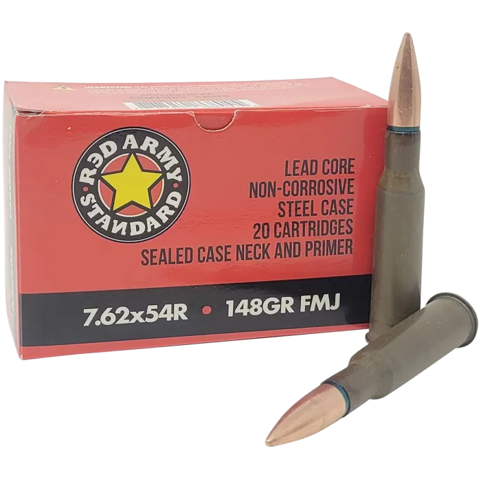 Red Army Standard 7.62x54mm Russian, 148gr, Full Metal Jacket, 20rd Box Red Army Standard 7.62x54mm Russian, 148gr, Full Metal Jacket, 20rd Box