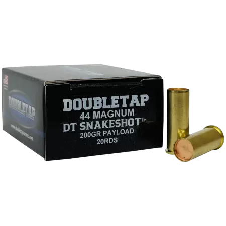 Double Tap DT Snake Shot Handgun Ammunition .44 Mag 200gr #9 Shot 1000 fps 20/ct