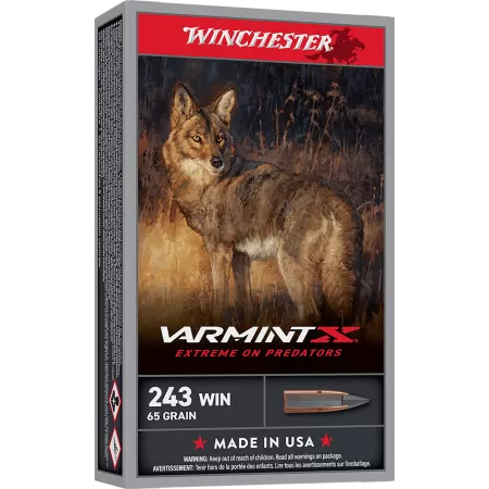 Winchester Varmint X Rifle Ammunition .243 Win 65gr PT 3620fps 20/ct