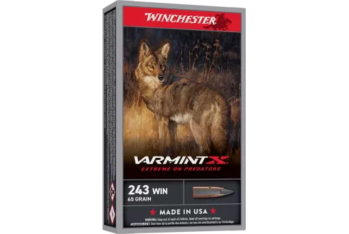 Winchester Varmint X Rifle Ammunition .243 Win 65gr PT 3620fps 20/ct