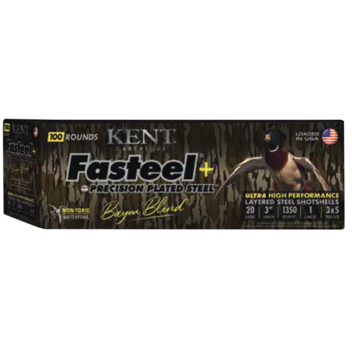 Kent Cartridge Fasteel +, Kent Cc203fsp283x5 Bayou B 20 3 3&5 1 100/2 Kent Cartridge Fasteel +, Kent Cc203fsp283x5 Bayou B 20 3 3&5 1 100/2