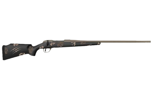 Fierce Firearms TWTROG7PRC24BS Twisted Rogue 7mm PRC 24" Armour Lube Black Steel Threaded Barrel, Drilled & Tapped Steel Receiver, LR Negative Comb Sonora Ambush Camo Carbon Fiber Stock