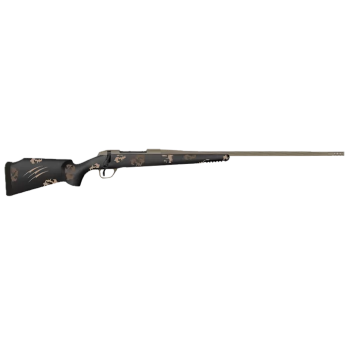 Fierce Firearms TWTROG7PRC24BS Twisted Rogue 7mm PRC 24" Armour Lube Black Steel Threaded Barrel, Drilled & Tapped Steel Receiver, LR Negative Comb Sonora Ambush Camo Carbon Fiber Stock