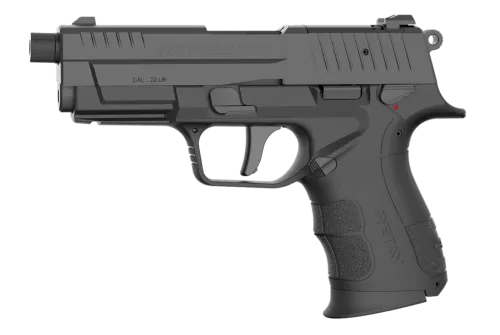 Retay RXP 22 LR 10rd,4" Black Threaded Barrel, Black Cerakote RMR-RMSc Optic Ready-Serrated Slide & Frame Accessory Rail, Textured Grip