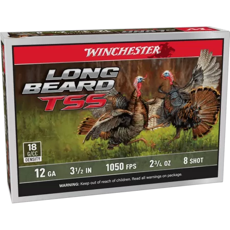 Winchester Long Beard TSS 12 Ga, 3.50", 2 3/4oz, Tungsten 8 Shot, 5rd Box