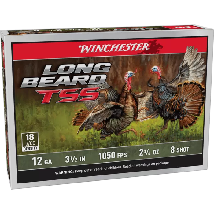 Winchester Long Beard TSS 12 Ga, 3.50", 2 3/4oz, Tungsten 8 Shot, 5rd Box