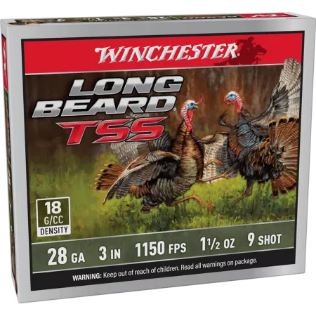 Winchester Long Beard TSS 28 Ga, 3" 1 5/8oz Tungsten, 9 Shot, 5rd Box