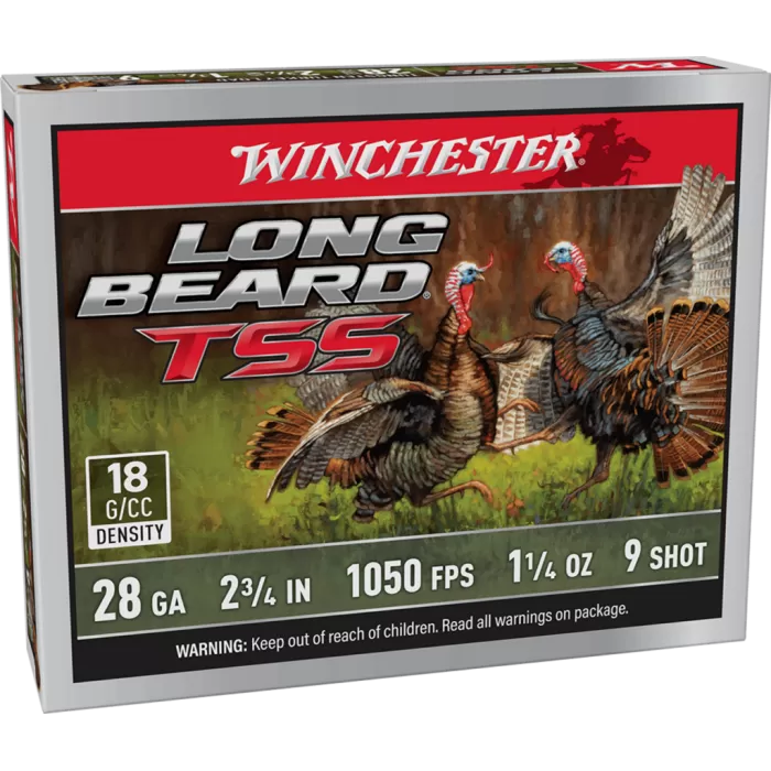 Winchester Long Beard TSS 28 Ga, 2.75" 1 1/4oz Tungsten, 9 Shot, 5rd Box