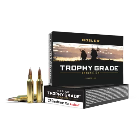 Nosler 60152 Trophy Grade  22Creedmoor 70gr AccuBond 20 Per Box/10 Case