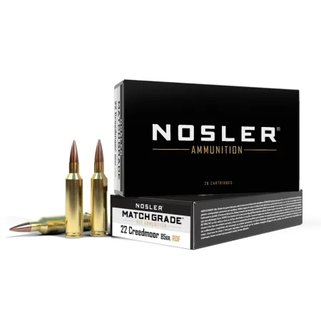 Nosler 51297 Match Grade 22Creedmoor 85gr RDF Hollow Point Boat Tail 20 Per Box/10 Case