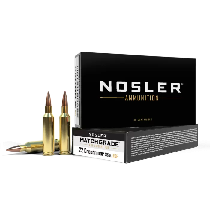 Nosler 51297 Match Grade 22Creedmoor 85gr RDF Hollow Point Boat Tail 20 Per Box/10 Case Nosler 51297 Match Grade 22Creedmoor 85gr RDF Hollow Point Boat Tail 20 Per Box/10 Case