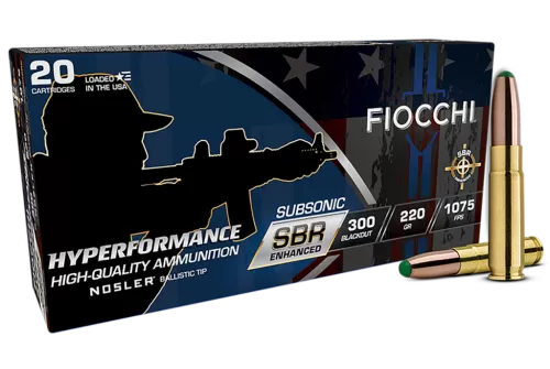 Fiocchi Hyperformance 300 Blackout 220 Gr Nosler BT 20 Rounds