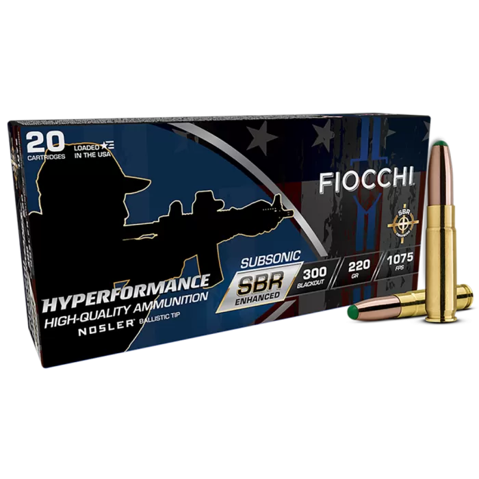 Fiocchi Hyperformance 300 Blackout 220 Gr Nosler BT 20 Rounds