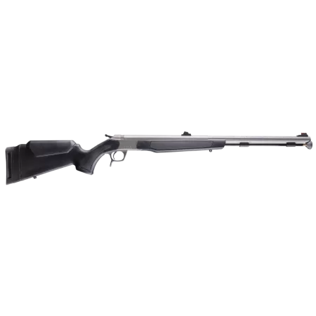 CVA Optima 50 Caliber 26" Stainless Fluted Barrel, Drilled & Tapped Stainless Steel Receiver, Fixed Black Stock, Fiber Optic Sights