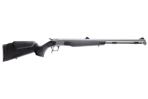 CVA Optima 50 Caliber 26" Stainless Fluted Barrel, Drilled & Tapped Stainless Steel Receiver, Fixed Black Stock, Fiber Optic Sights