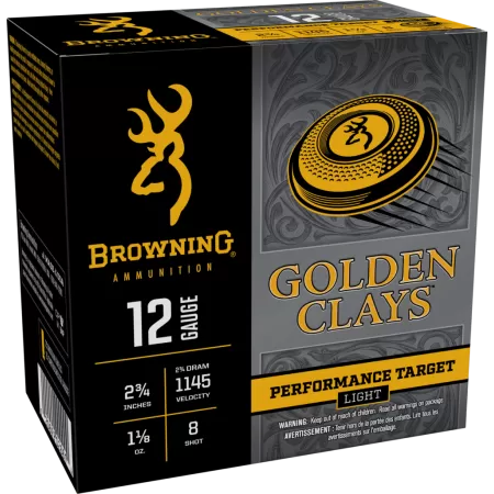Browning Ammo BGC128 Golden Clays  12Gauge 2.75" 1 1/8oz 8Shot 25 Per Box/10 Case