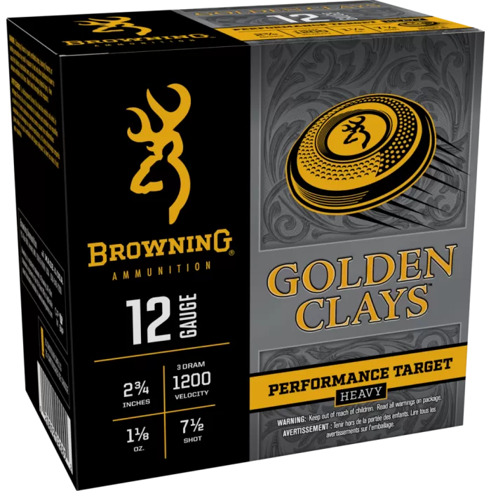 Browning Ammo BGC12M7 Golden Clays  12Gauge 2.75" 1 1/8oz 7.5Shot 25 Per Box/10 Case