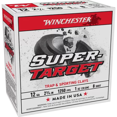 Winchester Ammo TRGT12508 Super-Target  12Gauge 2.75" 1oz 8Shot 25 Per Box/10 Case