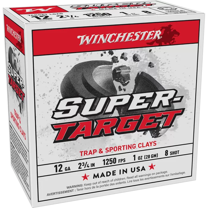 Winchester Ammo TRGT12508 Super-Target  12Gauge 2.75" 1oz 8Shot 25 Per Box/10 Case