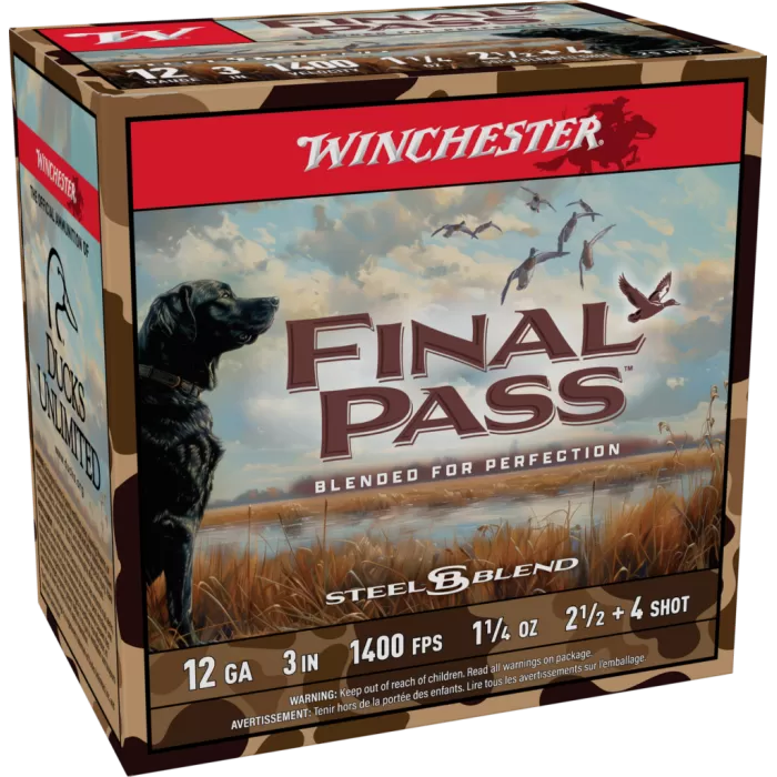 Winchester Ammo FP123254 Final Pass  12Gauge 3" 1 1/4oz 2.5/4Shot 25 Per Box/10 Case