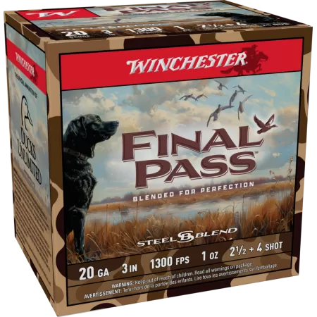 Winchester Ammo FP203254 Final Pass  20Gauge 3" 1oz 2.5/4Shot 25 Per Box/10 Case