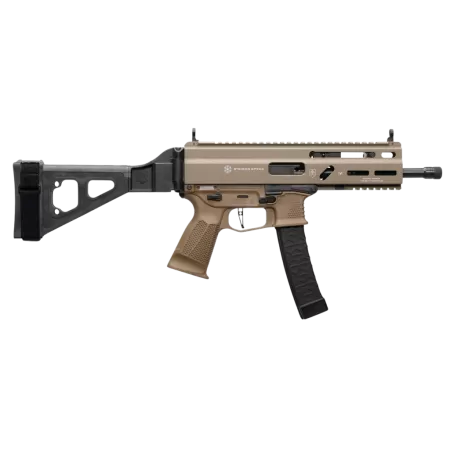 Grand Power Stribog SP9A3 9mm Sub Pistol SBT Brace FDE