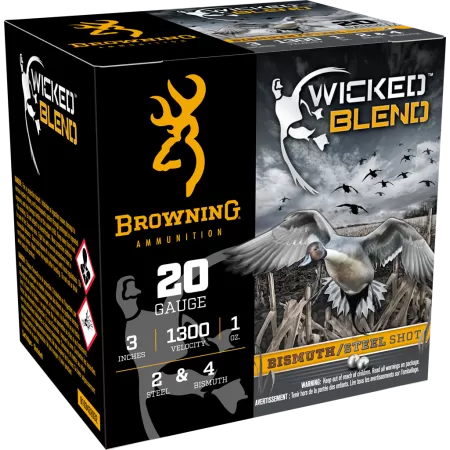 Browning Ammo B193432032 Wicked Blend  20Gauge 3" 1oz 2/4BI Shot 25 Per Box/10 Case