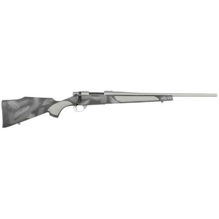 Weatherby VC38223RR4T Vanguard Shadow 223 Rem 5+1 24" Carbon Gray Cerakote Threaded Barrel, Carbon Gray Cerakote Steel Drilled & Tapped Receiver, Black w/Gray & White Accents Monte Carlo Stock