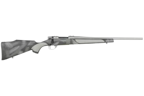 Weatherby VC38223RR4T Vanguard Shadow 223 Rem 5+1 24" Carbon Gray Cerakote Threaded Barrel, Carbon Gray Cerakote Steel Drilled & Tapped Receiver, Black w/Gray & White Accents Monte Carlo Stock