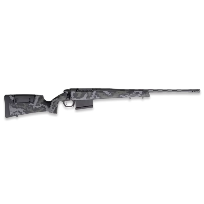 Weatherby 3WRX225RWR4B 307 Range XP 2.0 25 WBY RPM 5+1 22" +2" Graphite Black Cerakote Fluted Threaded Barrel, Steel Drilled & Tapped Receiver, Black w/Gray & Green Sponge Accents Adj Cheek Piece & LO