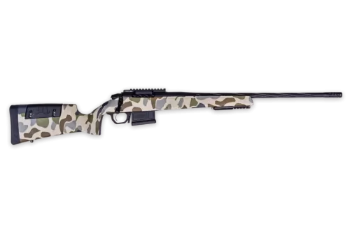 Weatherby 3WRHS25RWR4B 307 Hush Full Size 25 WBY RPM 5+1 22" +2" Graphite Black Cerakote Steel Spiral Fluted Threaded Barrel & Receiver w/Picatinny Rail, Arca Rail Forend, Hush Tundra Camo Adj Cheek P