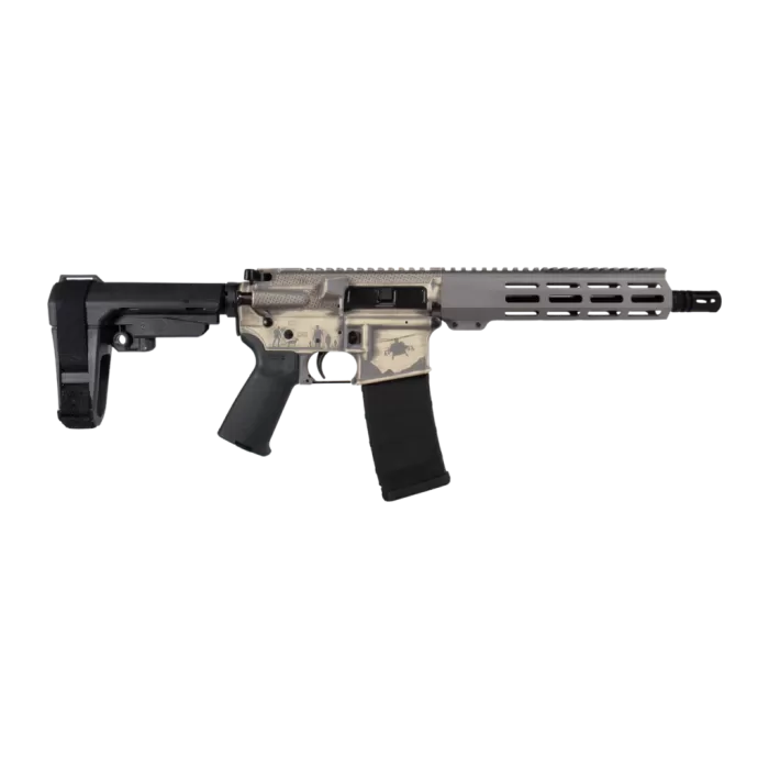 Shark Coast Tactical SCC07428MILFDE-P Military 5.56 NATO 30+1 10.50" Black Nitride Threaded Barrel, 2-Tone FDE Cerakote Aluminum Receiver w/Picatinny Rail, M-LOK Handguard, Polymer SB Tactical SBA3 Br Shark Coast Tactical SCC07428MILFDE-P Military 5.56 NATO 30+1 10.50" Black Nitride Threaded Barrel, 2-Tone FDE Cerakote Aluminum Receiver w/Picatinny Rail, M-LOK Handguard, Polymer SB Tactical SBA3 Br