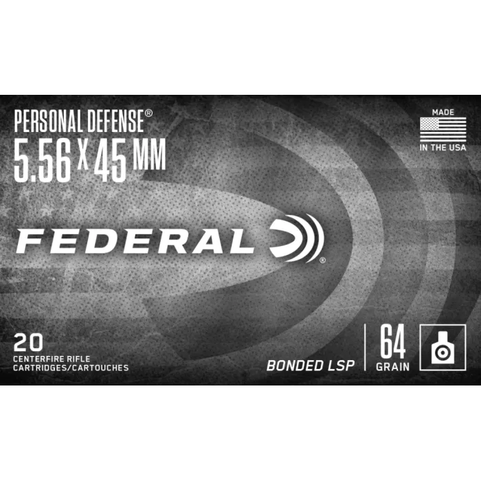 Federal Tactical Bonded, 5.56mm, 64 Gr Bonded Soft Point, 20rd Box