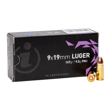 Igman 9x19mm 147 grain FMJ 50RD BOX UPC: 3877002037207